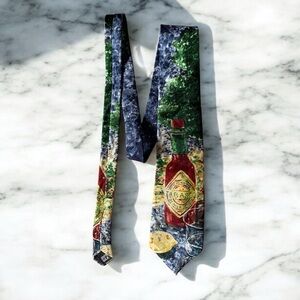 Tabasco Men's Tie with Red, Green, and Blue Accents
